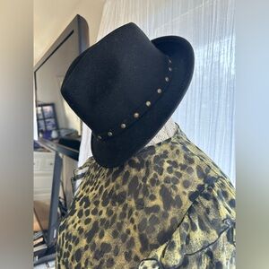 Black Studded Women's Hat